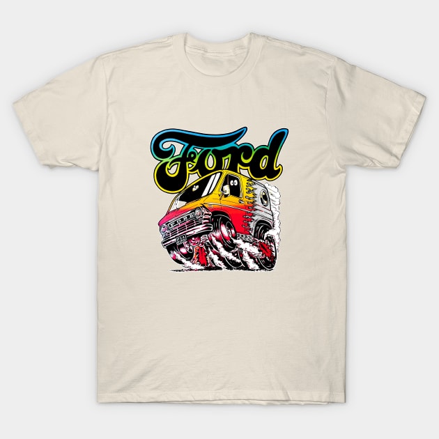 70s Ford Van T-Shirt by DCMiller01